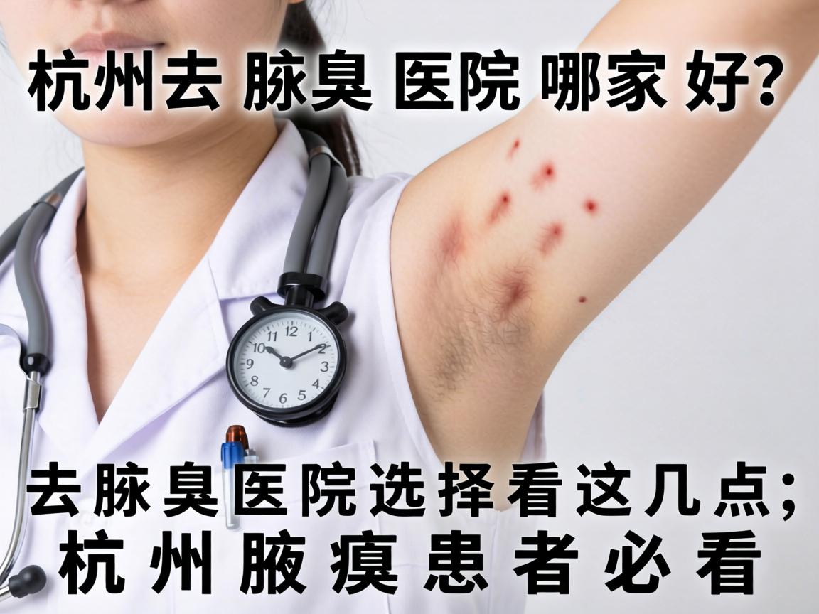 杭州去腋臭医院哪家好？去腋臭医院选择看这几点，杭州腋臭患者必看