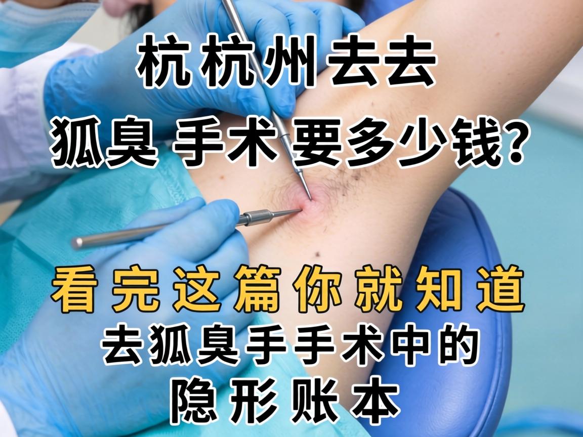 杭州去狐臭手术要多少钱？看完这篇你就知道去狐臭手术的隐形账本
