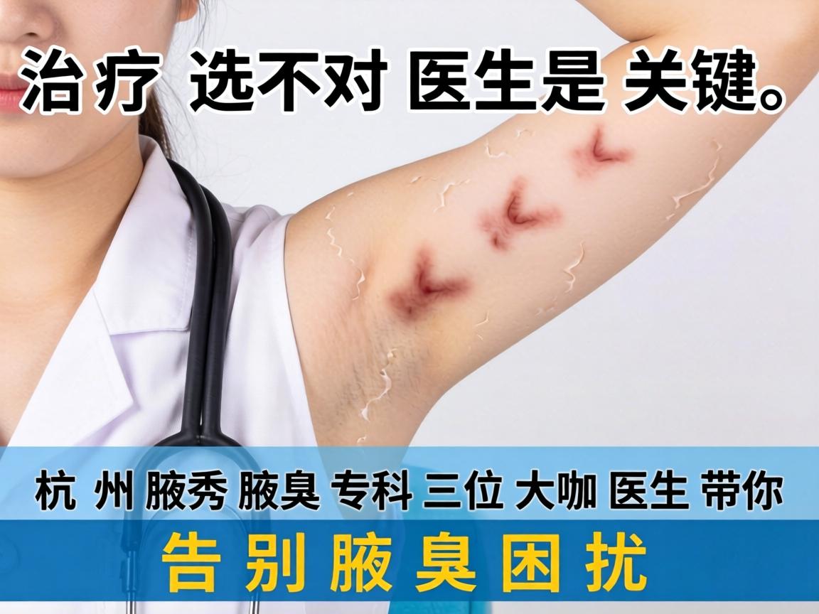 腋臭治疗选对医生是关键，杭州腋秀腋臭专科三位大咖医生带你告别腋臭困扰