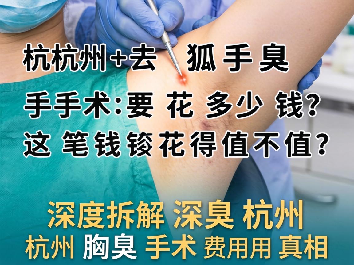 杭州去狐臭手术要花多少钱？这笔钱花得值不值？深度拆解杭州腋臭手术费用真相