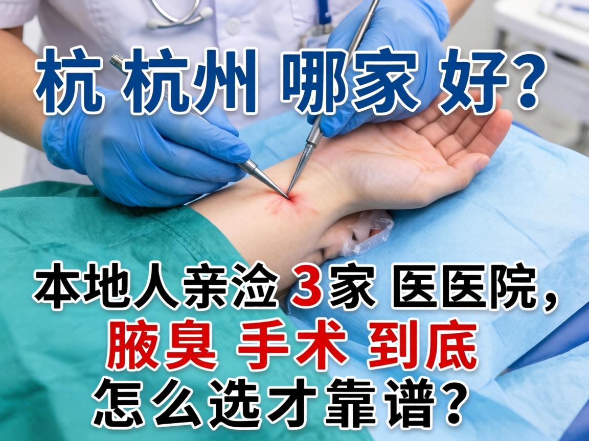 杭州腋臭手术哪家好？本地人亲测3家医院，腋臭手术到底怎么选才靠谱？