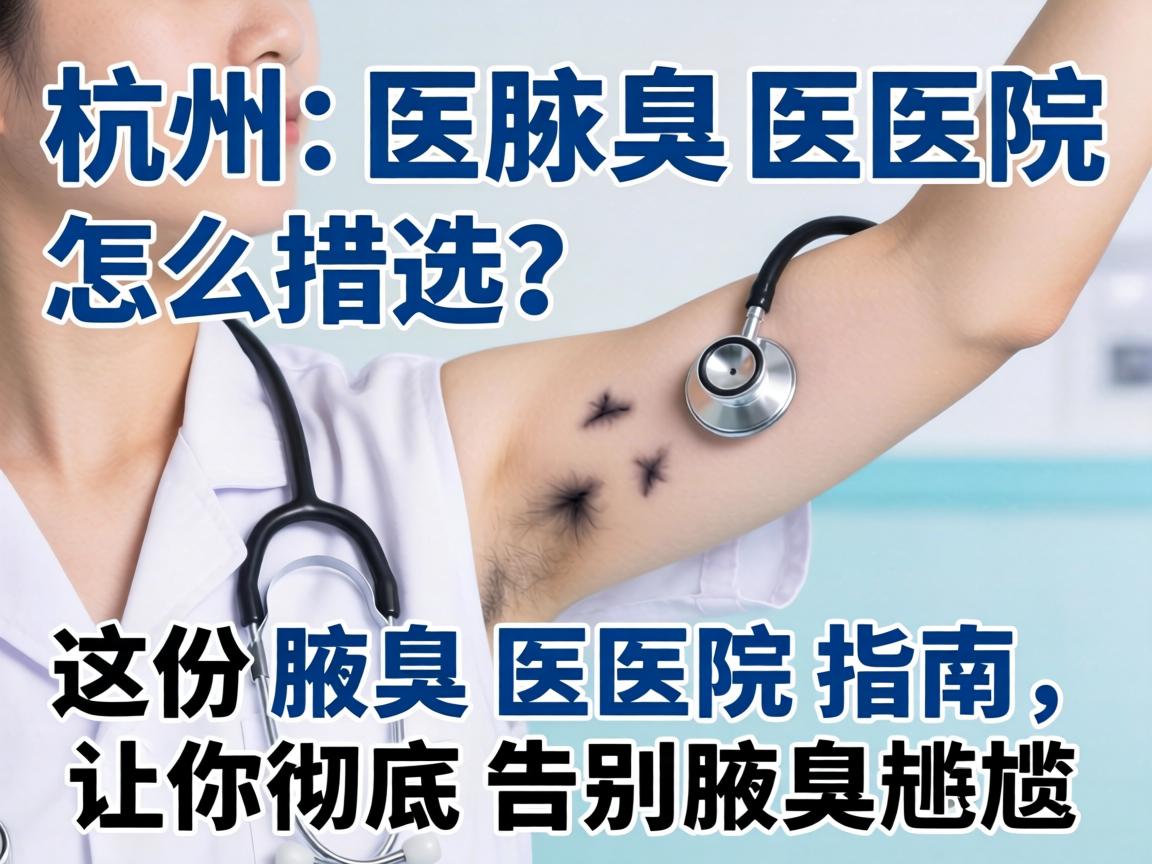 杭州腋臭医院怎么选？这份腋臭医院指南，让你彻底告别腋臭尴尬