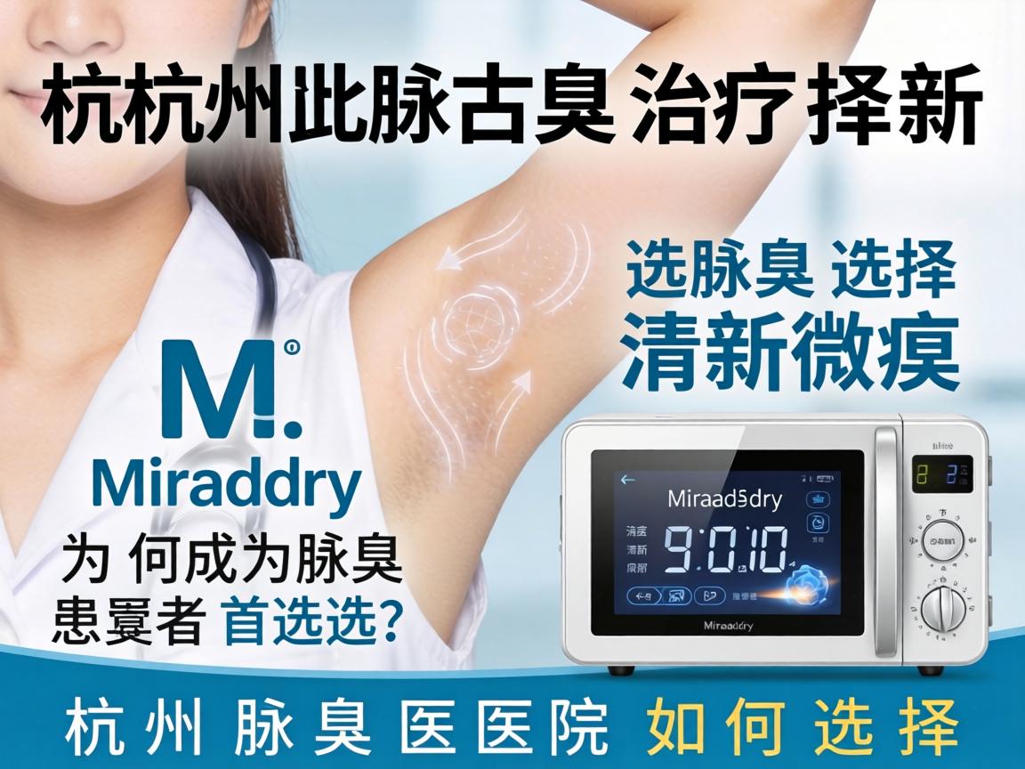 杭州腋臭治疗新选择，Miradry清新微波为何成为腋臭患者首选？杭州腋臭医院如何选择？