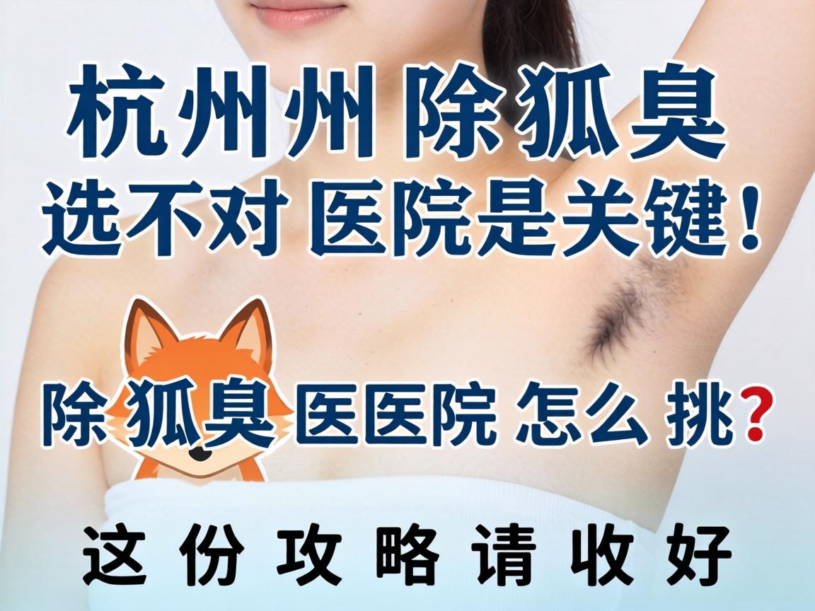 杭州除狐臭，选对医院是关键！除狐臭医院怎么挑？这份攻略请收好