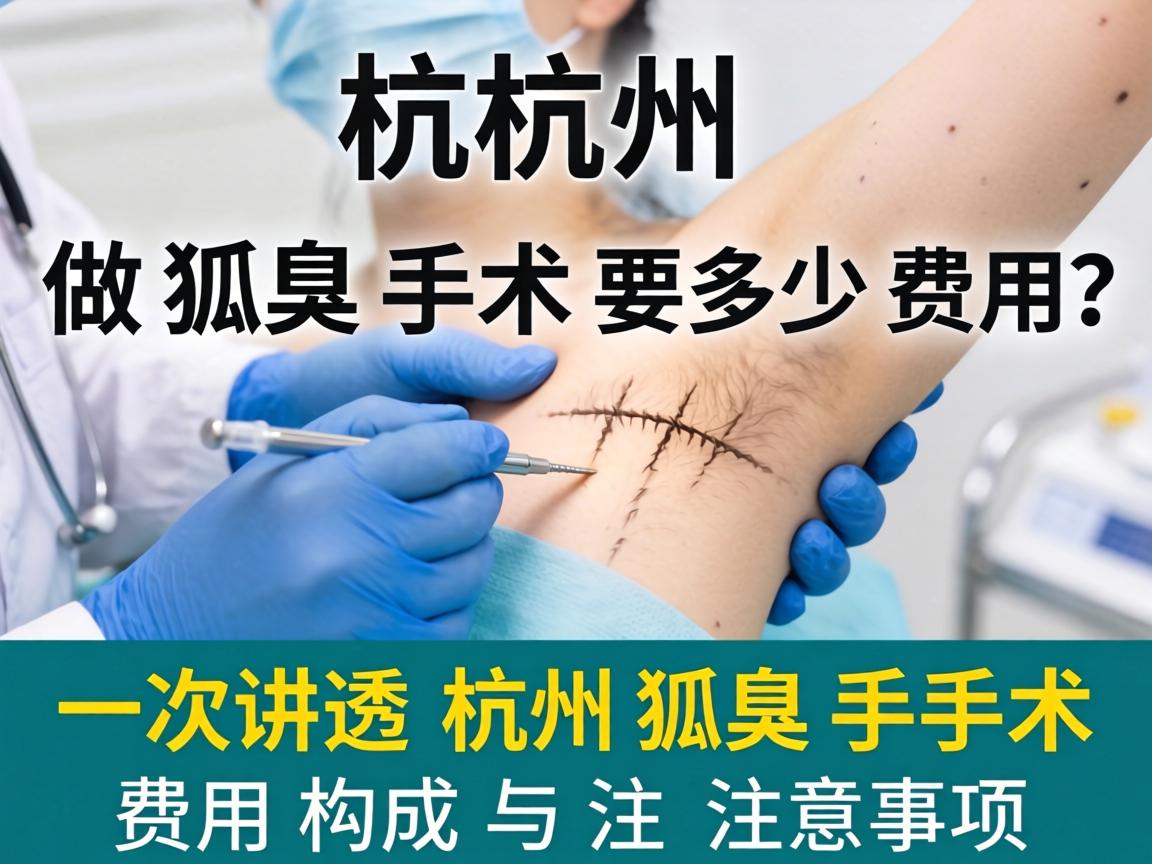 杭州做狐臭手术要多少费用？一次讲透杭州狐臭手术费用构成与注意事项