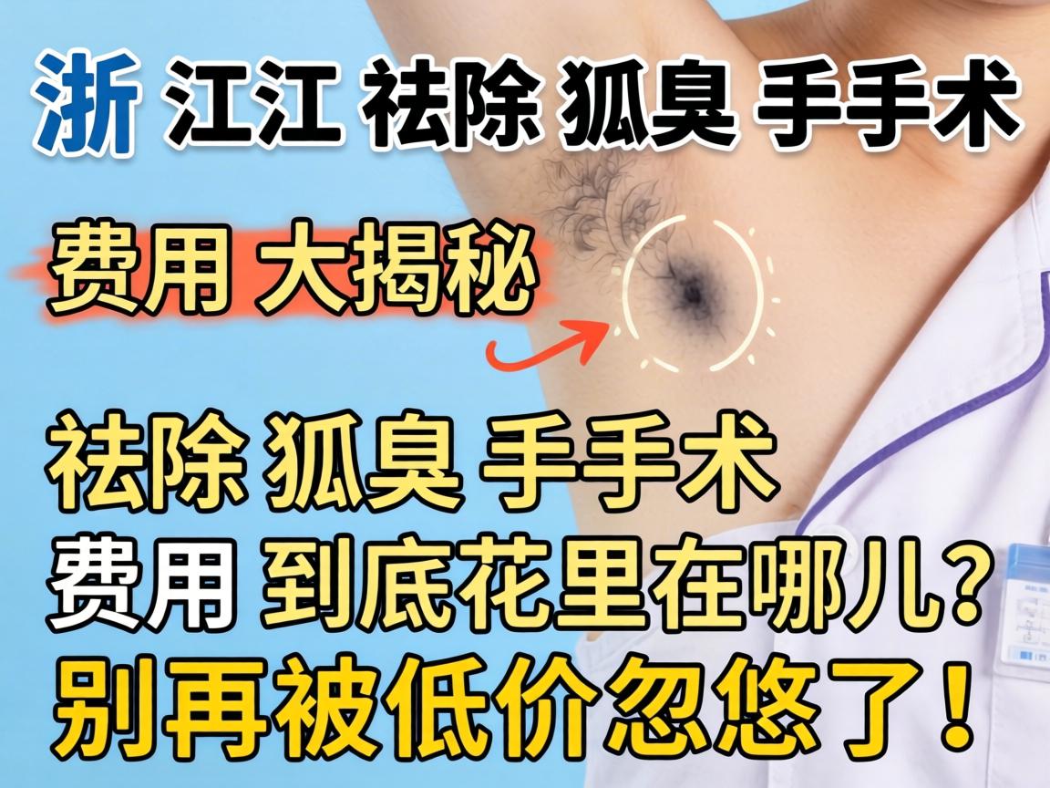 浙江祛除狐臭手术费用大揭秘，祛除狐臭手术费用到底花在哪儿？别再被低价忽悠了！
