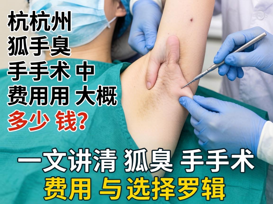 杭州狐臭手术费用大概多少钱？一文讲清狐臭手术费用与选择逻辑