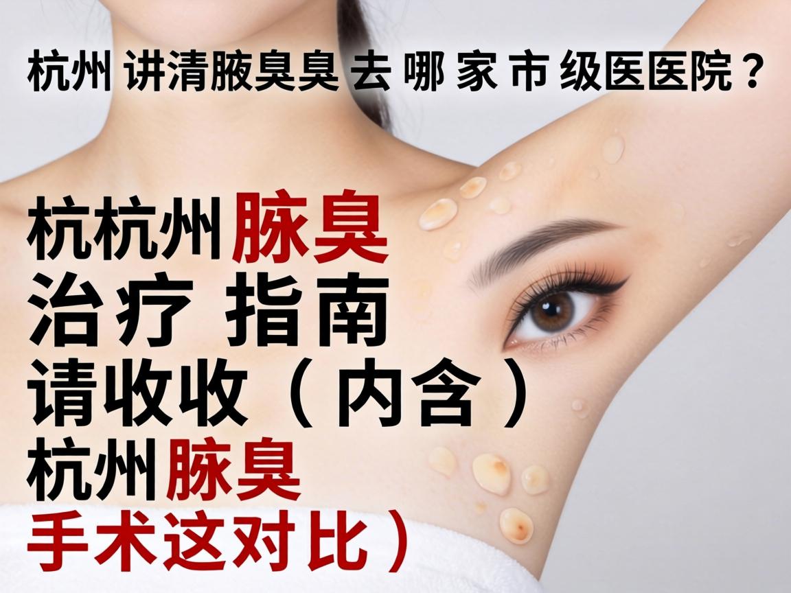 杭州开腋臭去哪家市级医院？这份杭州腋臭治疗指南请收好（内含杭州腋臭手术对比）