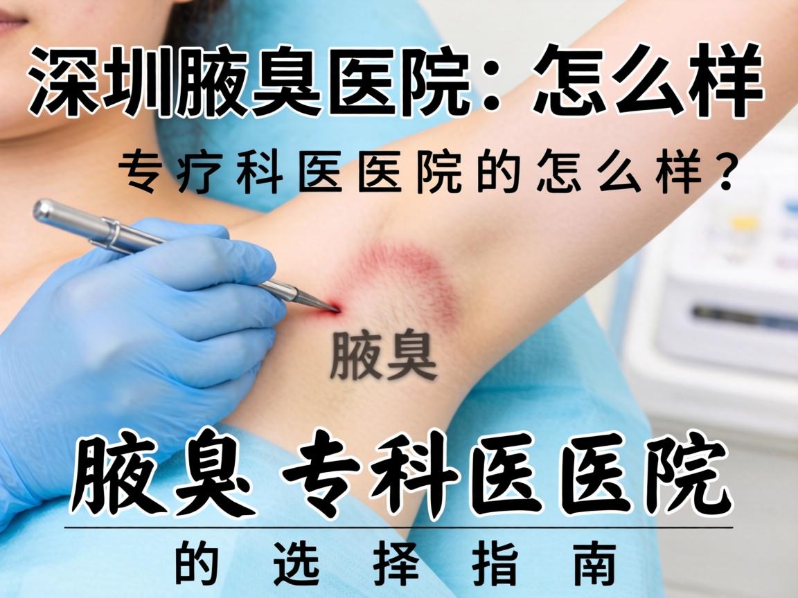 深圳腋秀腋臭专科医院怎么样？腋臭专科医院的选择指南