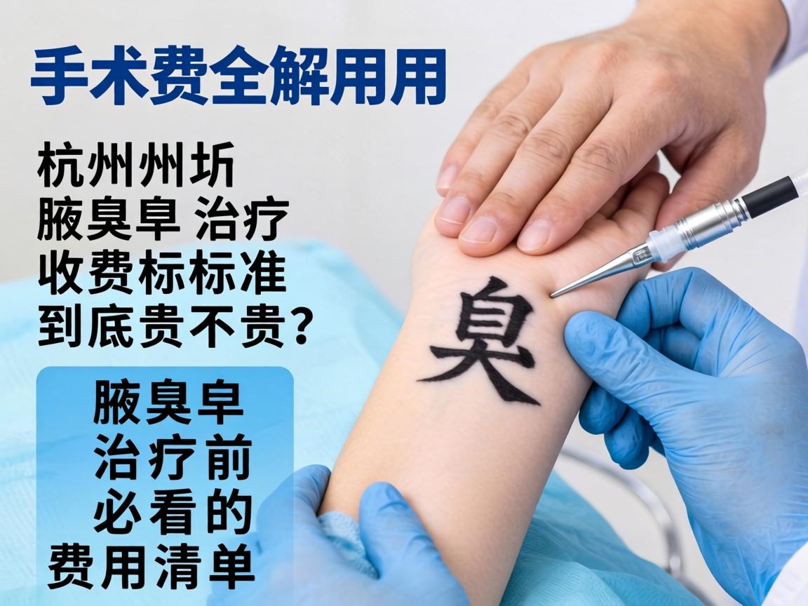腋臭手术费用全解析，杭州腋臭治疗收费标准到底贵不贵？腋臭治疗前必看的费用清单