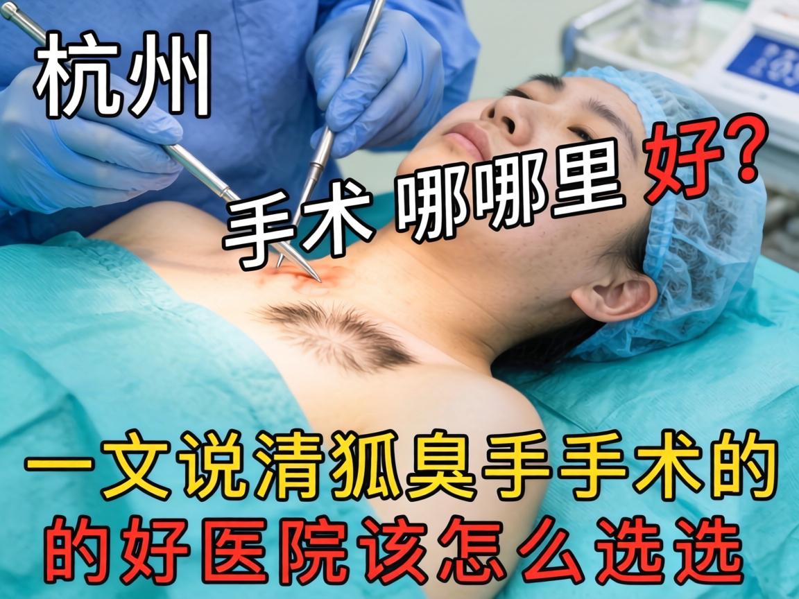 杭州狐臭手术哪里好？一文说清狐臭手术的好医院该怎么选