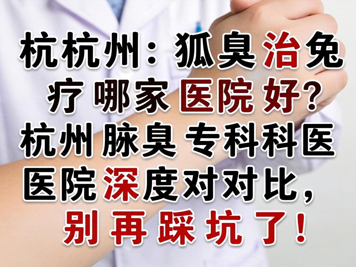 杭州狐臭治疗哪家医院好？杭州腋臭专科医院深度对比，别再踩坑了！