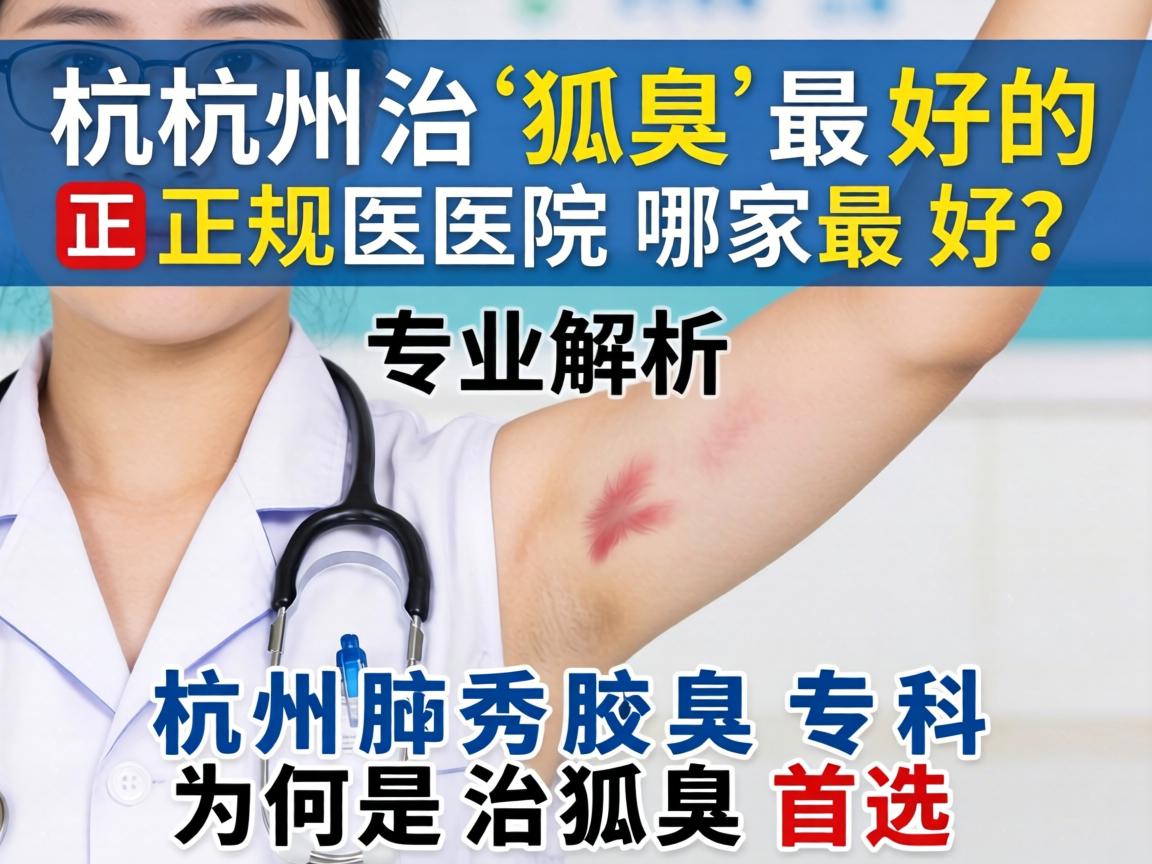 杭州治狐臭最好的正规医院哪家最好？专业解析杭州腋秀腋臭专科为何是治狐臭首选