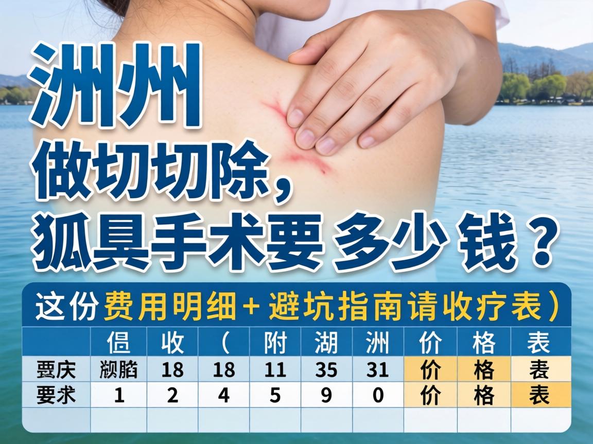 湖州做切除狐臭手术要多少钱？这份费用明细+避坑指南请收好（附湖州价格表）