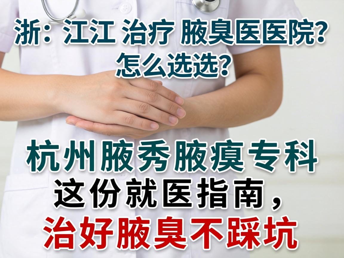 浙江治疗腋臭医院怎么选？杭州腋秀腋臭专科这份就医指南，治好腋臭不踩坑