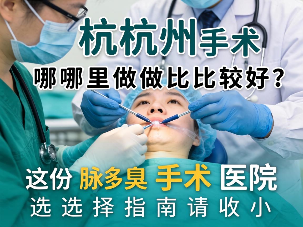 杭州腋臭手术哪里做比较好？这份腋臭手术医院选择指南请收好
