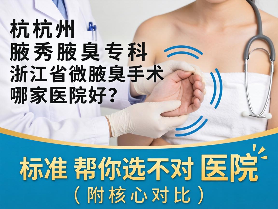 杭州腋秀腋臭专科，浙江省做腋臭手术哪家医院好？这三大标准帮你选对医院（附核心对比）