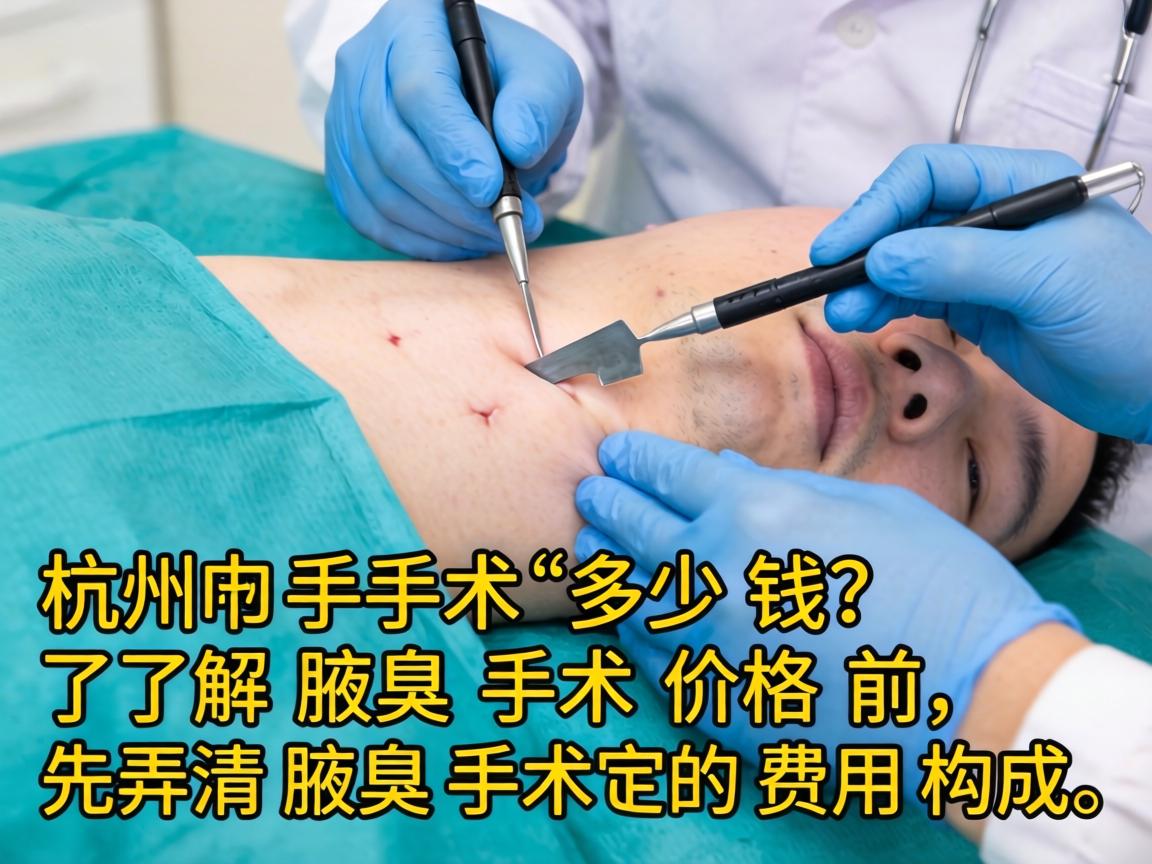 杭州腋臭手术多少钱？了解腋臭手术价格前，先弄清腋臭手术的费用构成