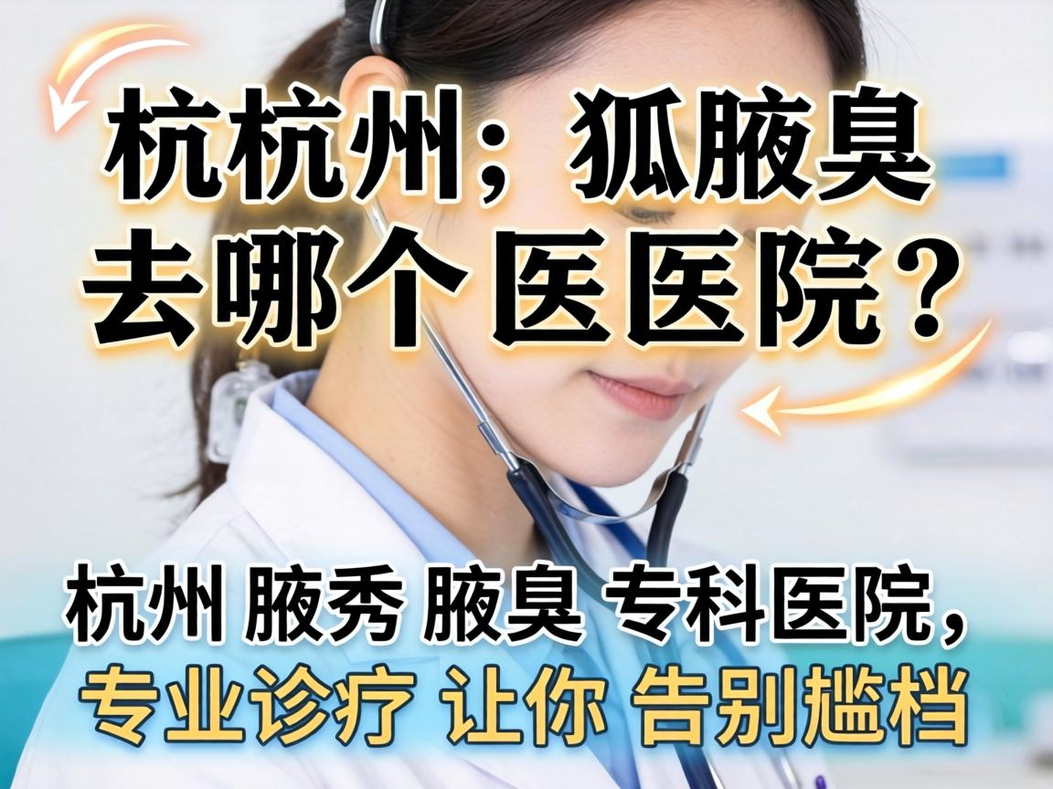 杭州狐臭去哪个医院？杭州腋秀腋臭专科医院，专业诊疗让你告别尴尬