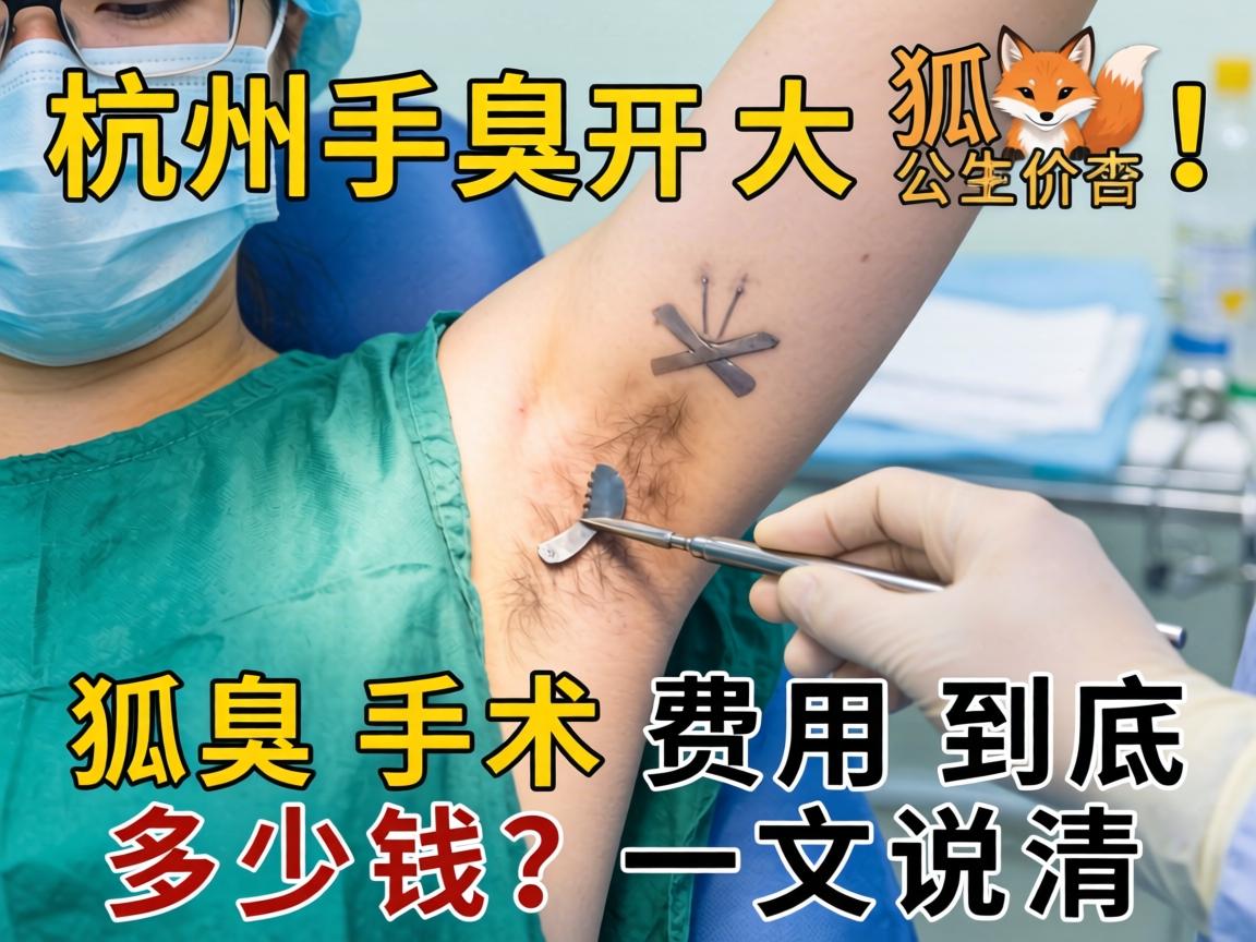 杭州狐臭手术价格大公开！狐臭手术费用到底多少钱？一文说清