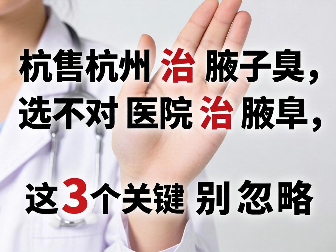 杭州治腋臭,选对医院治腋臭,这3个关键点别忽略 杭州治腋臭,选对医院治腋臭,这3个关键点别忽略