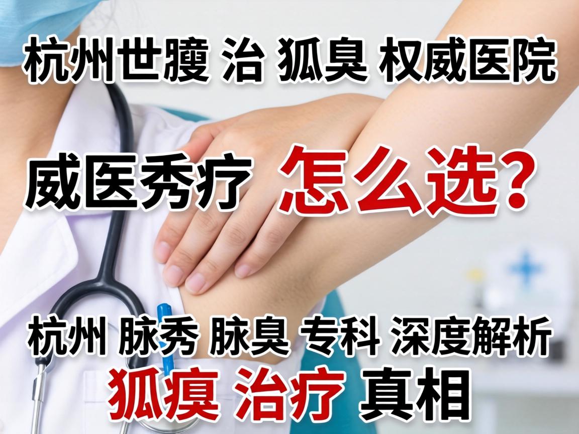 杭州治狐臭权威医院怎么选？杭州腋秀腋臭专科深度解析狐臭治疗真相