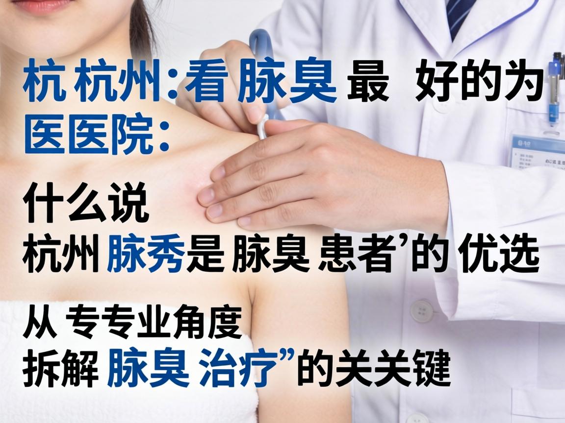 杭州看腋臭最好的医院，为什么说杭州腋秀是腋臭患者的优选？从专业角度拆解腋臭治疗的关键
