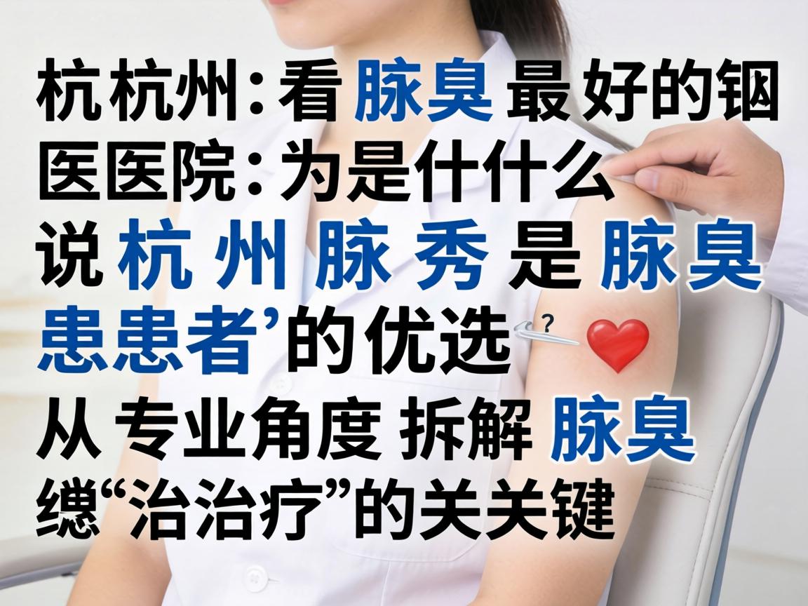 杭州看腋臭最好的医院，为什么说杭州腋秀是腋臭患者的优选？从专业角度拆解腋臭治疗的关键