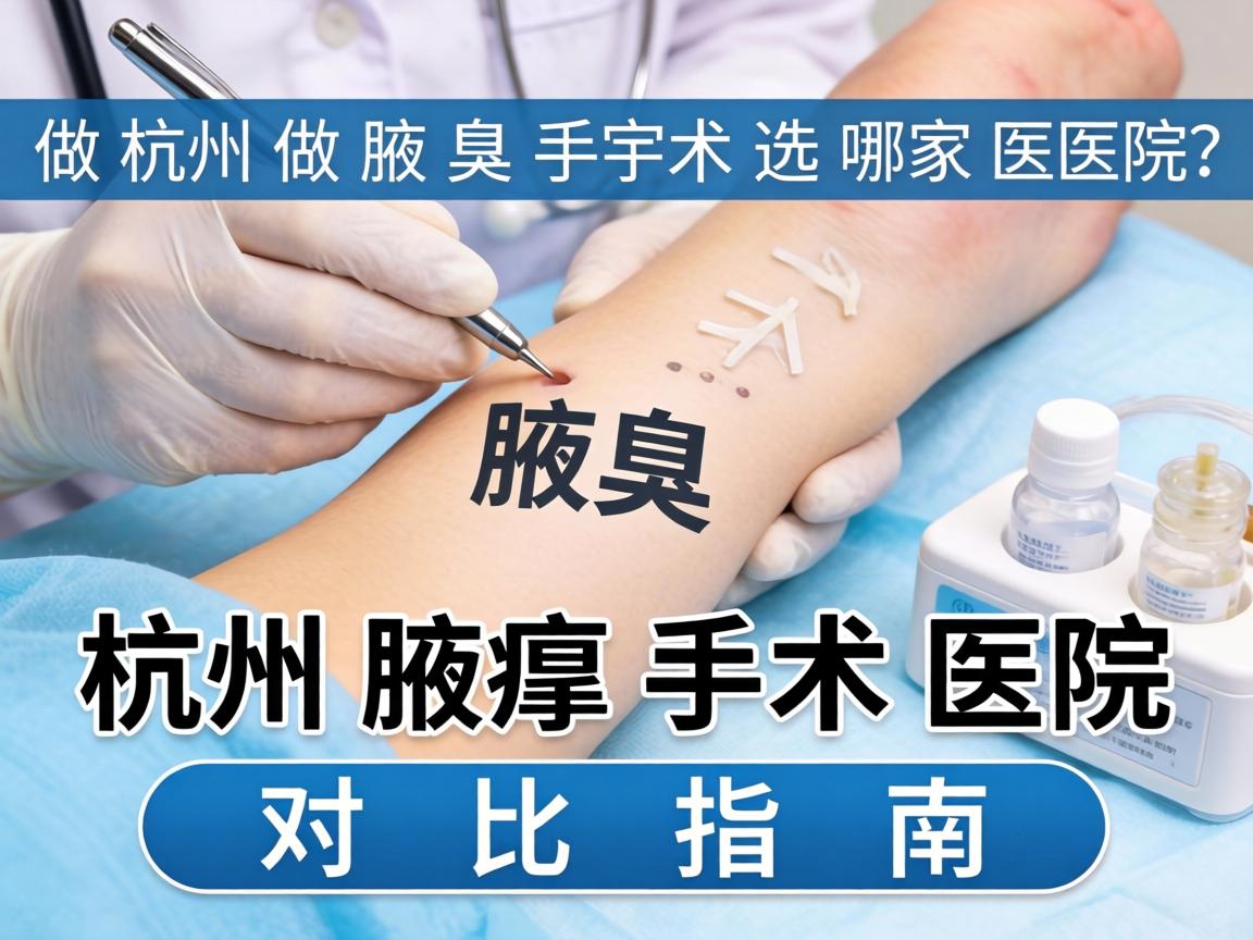杭州做腋臭手术选哪家医院？杭州腋臭手术医院对比指南