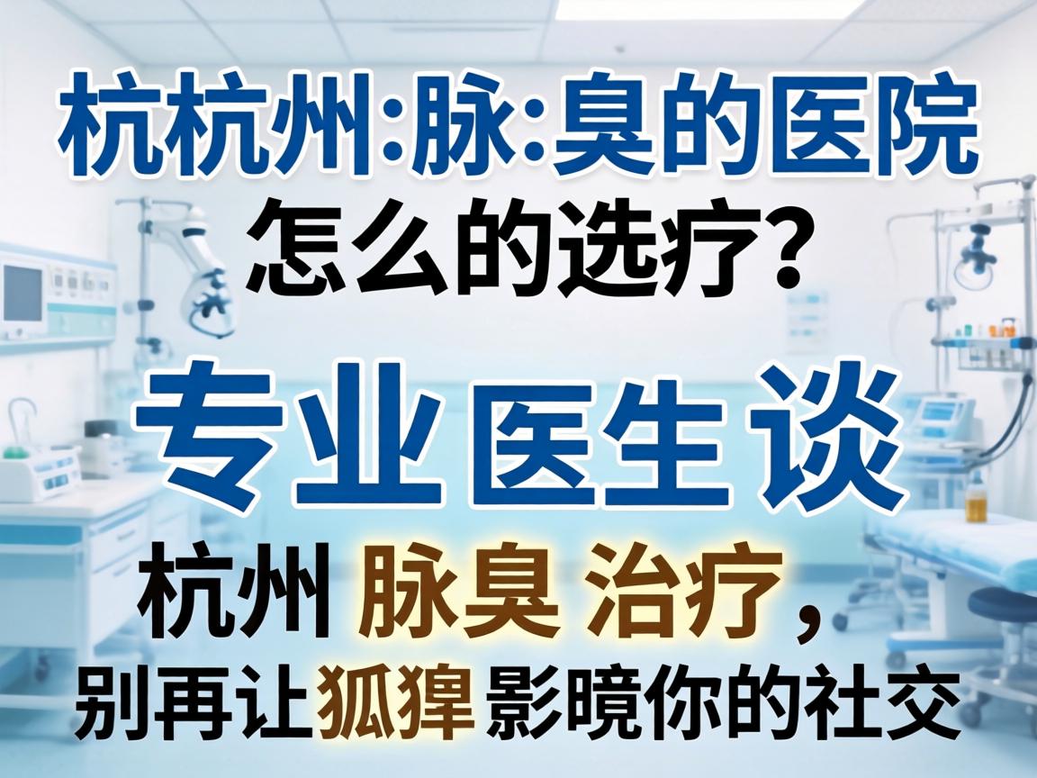 杭州腋臭医院怎么选？专业医生谈杭州腋臭治疗，别再让狐臭影响你的社交