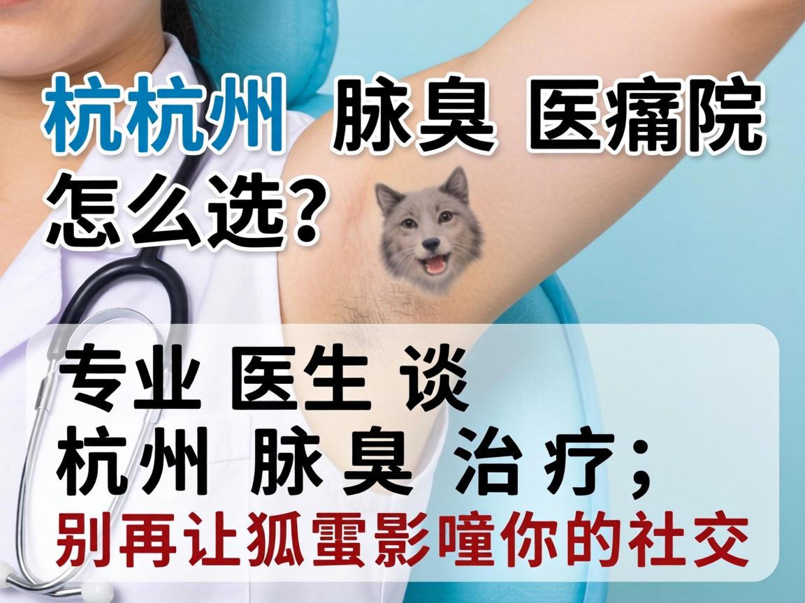 杭州腋臭医院怎么选？专业医生谈杭州腋臭治疗，别再让狐臭影响你的社交