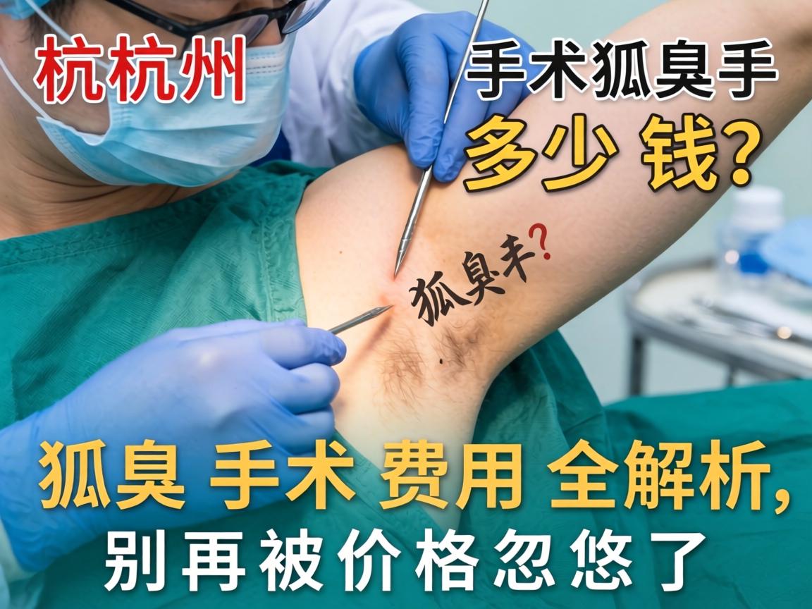 杭州狐臭手术多少钱？狐臭手术费用全解析，别再被价格忽悠了