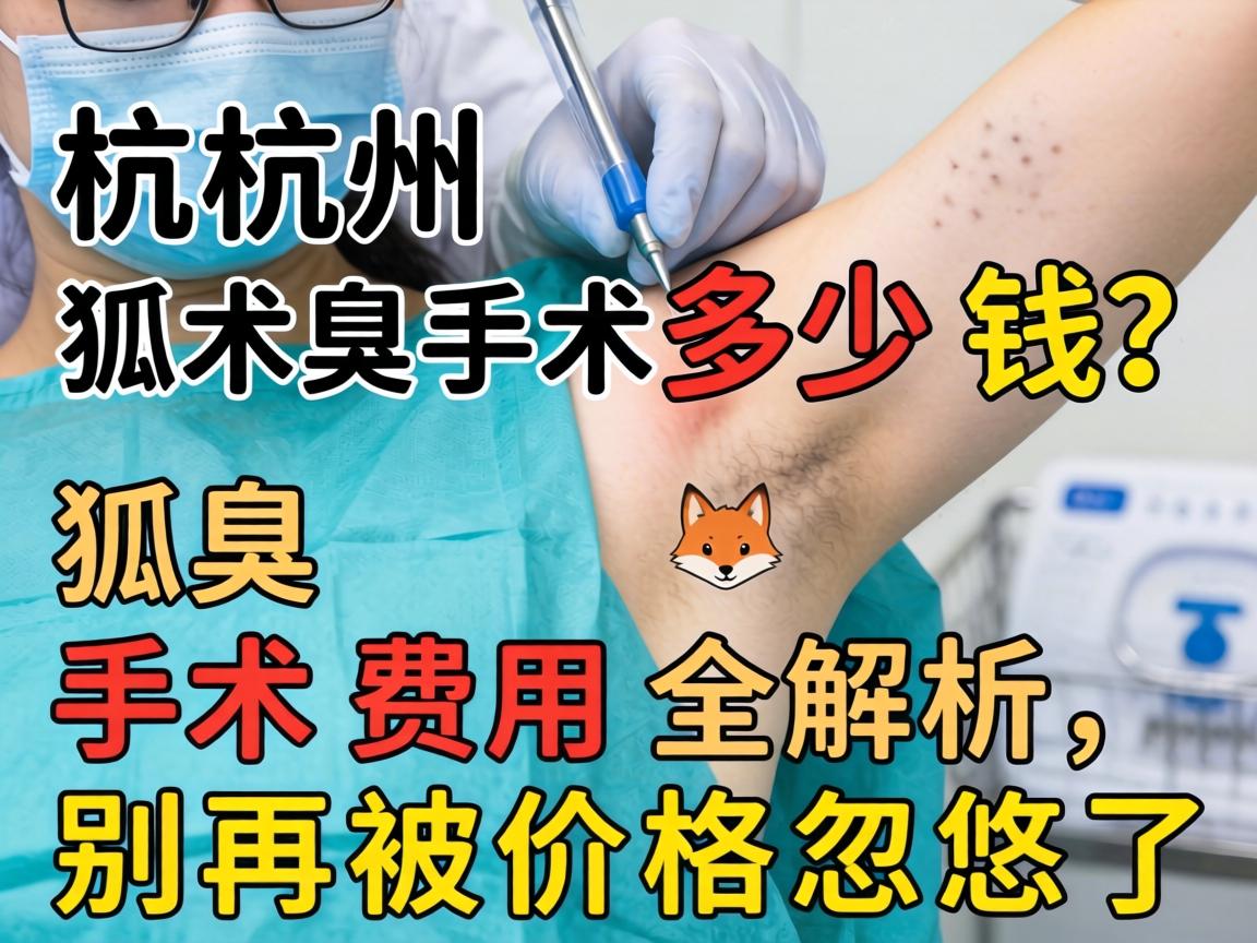 杭州狐臭手术多少钱？狐臭手术费用全解析，别再被价格忽悠了