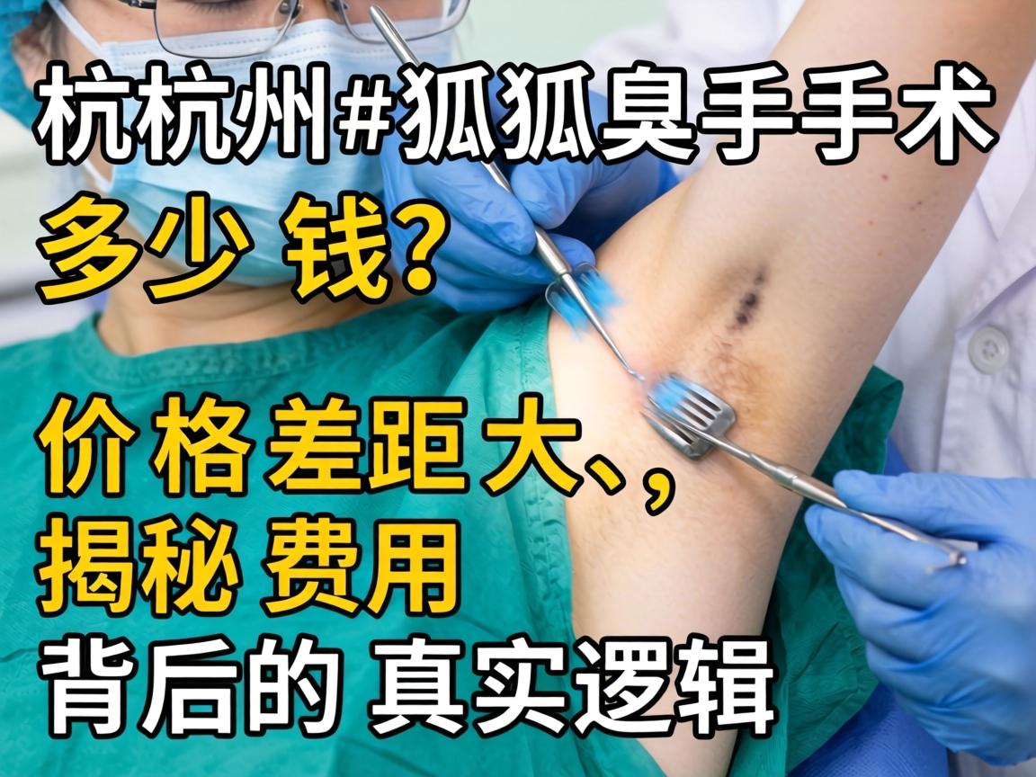 杭州狐臭手术多少钱？价格差距大，揭秘费用背后的真实逻辑