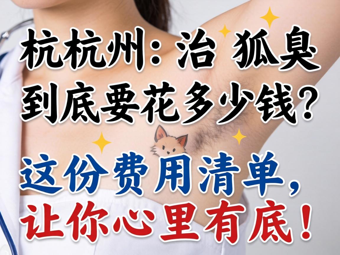 杭州治狐臭到底要花多少钱？这份费用清单，让你心里有底！