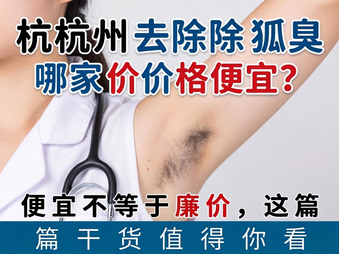 杭州去除狐臭哪家价格便宜？便宜不等于廉价，这篇干货值得你看