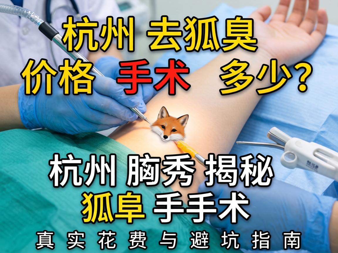 杭州去狐臭手术价格多少？杭州腋秀揭秘狐臭手术真实花费与避坑指南