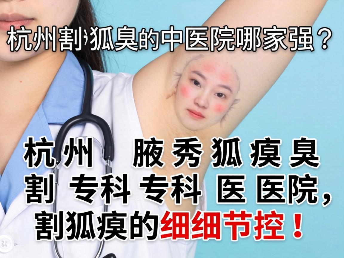 杭州割狐臭医院哪家强？杭州腋秀腋臭专科医院，割狐臭的细节控！