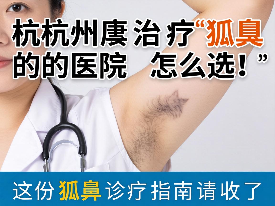 杭州治疗狐臭的医院怎么选？这份狐臭诊疗指南请收好