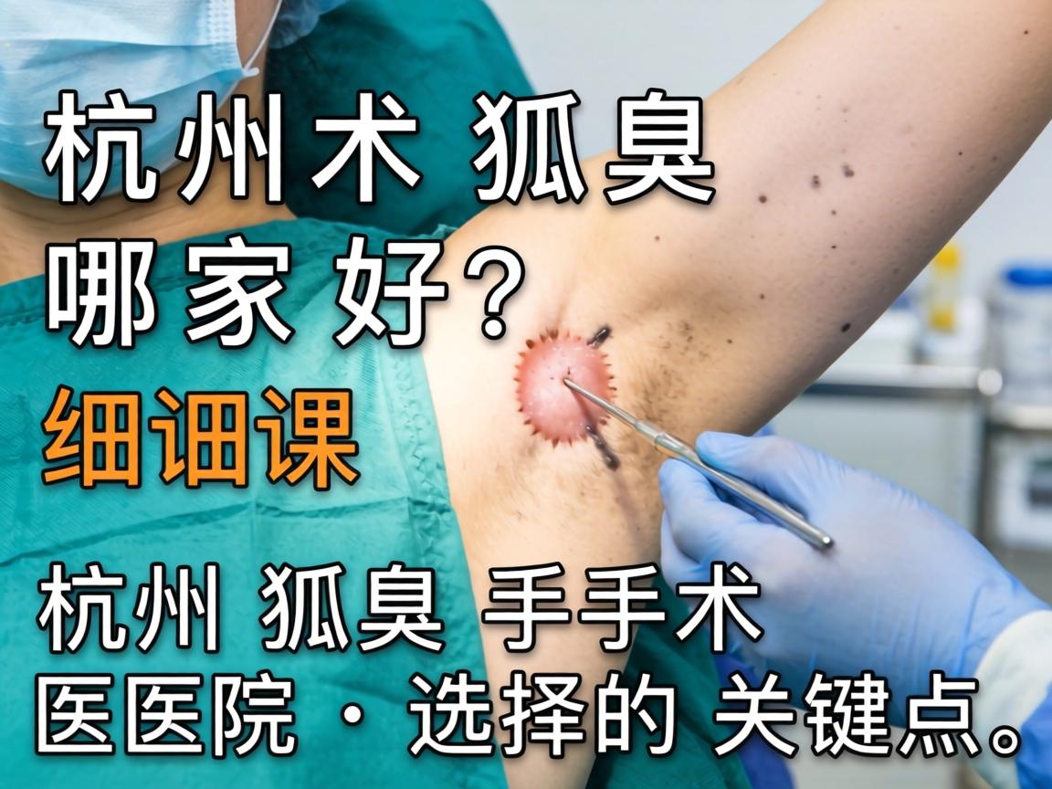 杭州狐臭手术哪家好？细说杭州狐臭手术医院选择的关键点