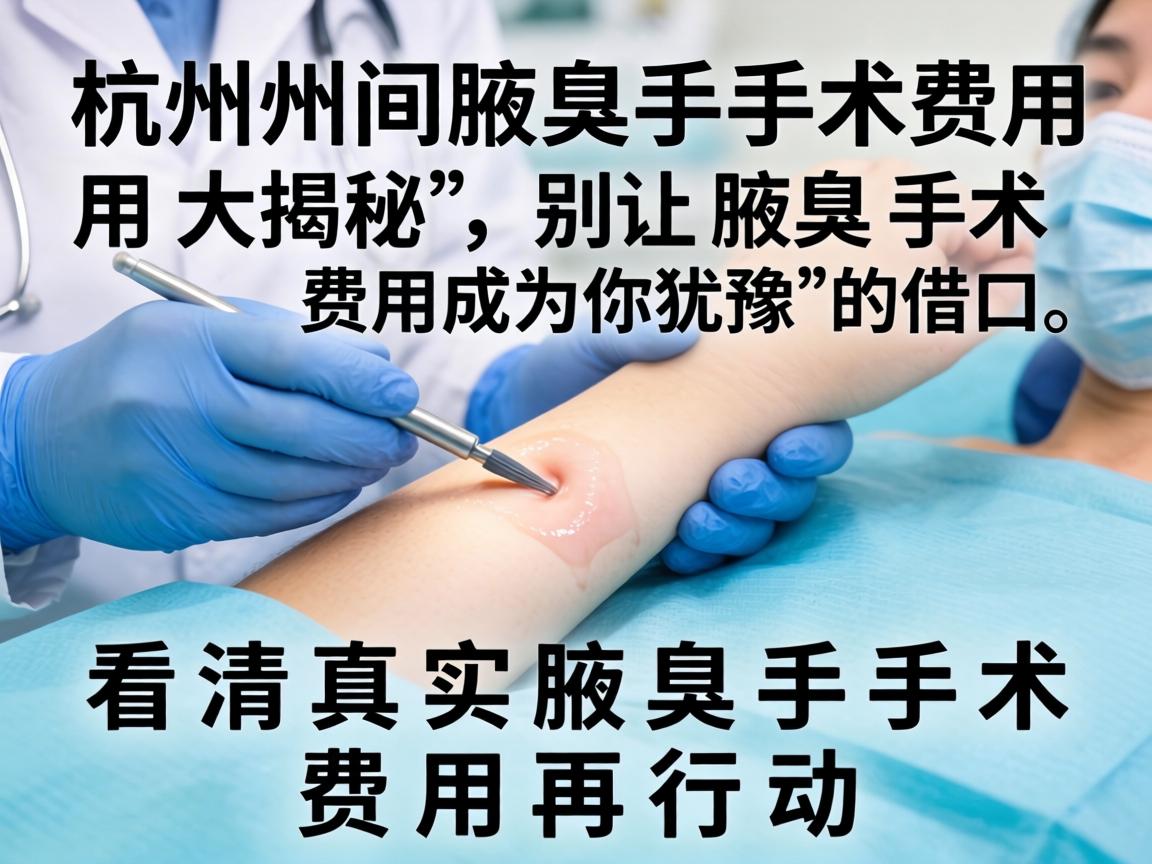 杭州腋臭手术费用大揭秘，别让腋臭手术费用成为你犹豫的借口，看清真实腋臭手术费用再行动