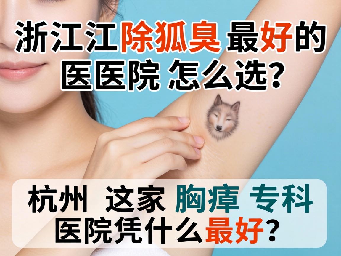 浙江除狐臭最好的医院怎么选？杭州这家腋臭专科医院凭什么最好？