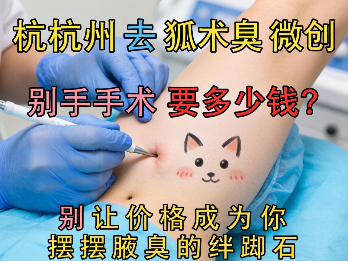 杭州去狐臭微创手术要多少钱？别让价格成为你摆脱腋臭的绊脚石