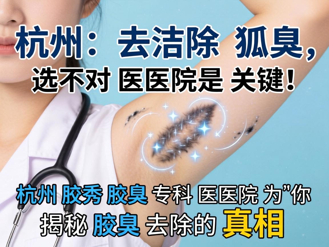 杭州去除狐臭，选对医院是关键！杭州腋秀腋臭专科医院为你揭秘腋臭去除的真相