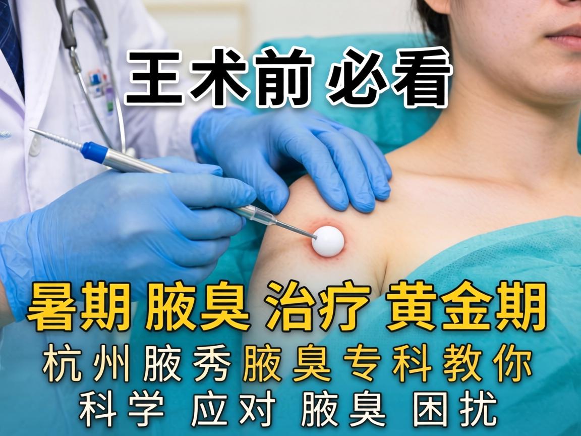 腋臭手术前必看，暑期腋臭治疗黄金期，杭州腋秀腋臭专科教你科学应对腋臭困扰