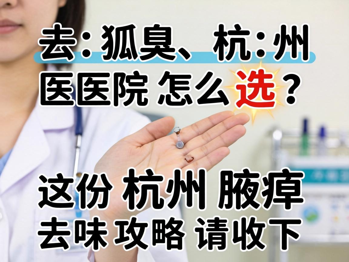 去狐臭，杭州医院怎么选？这份杭州腋臭去味攻略请收下