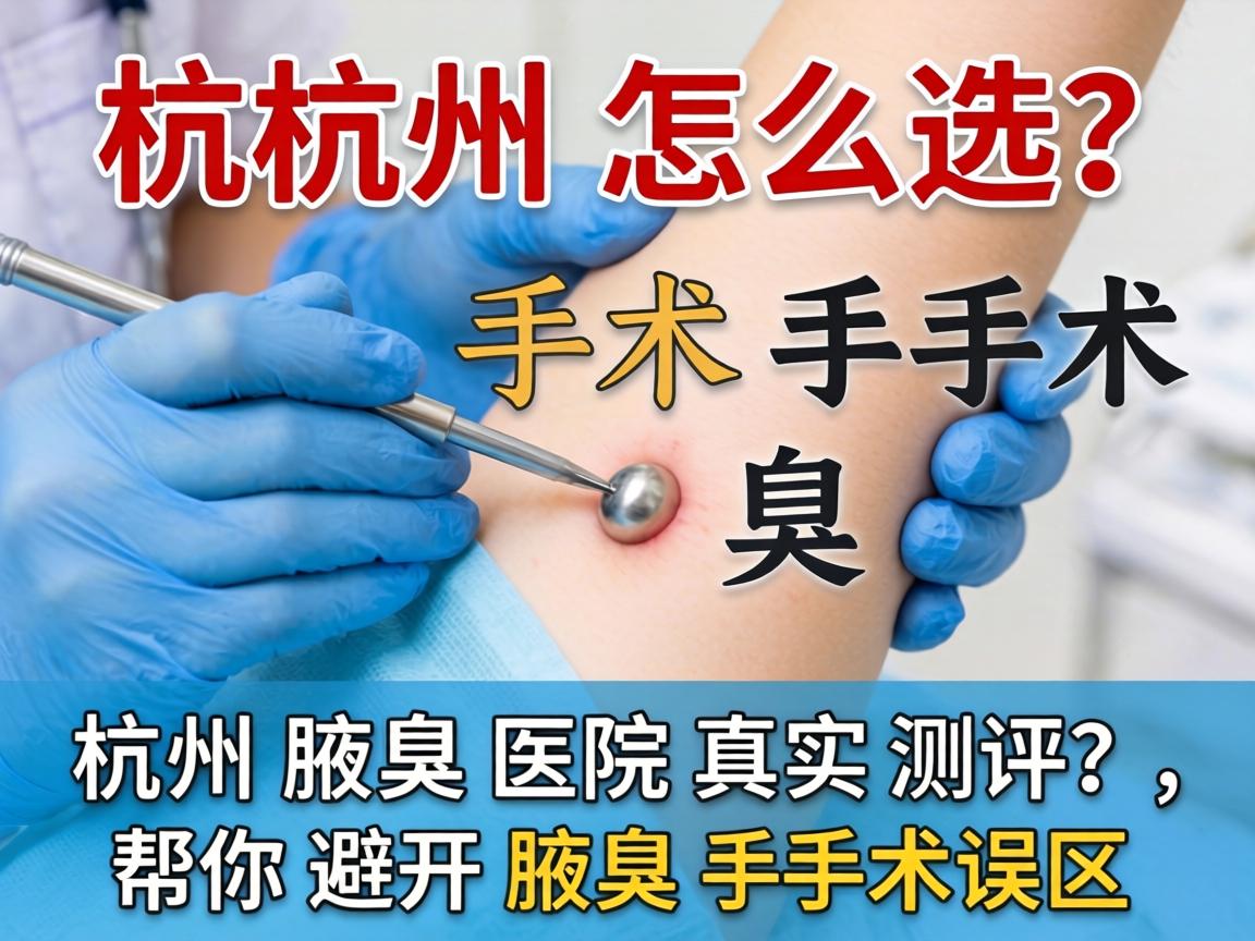 杭州腋臭手术怎么选？杭州腋臭医院真实测评，帮你避开腋臭手术误区