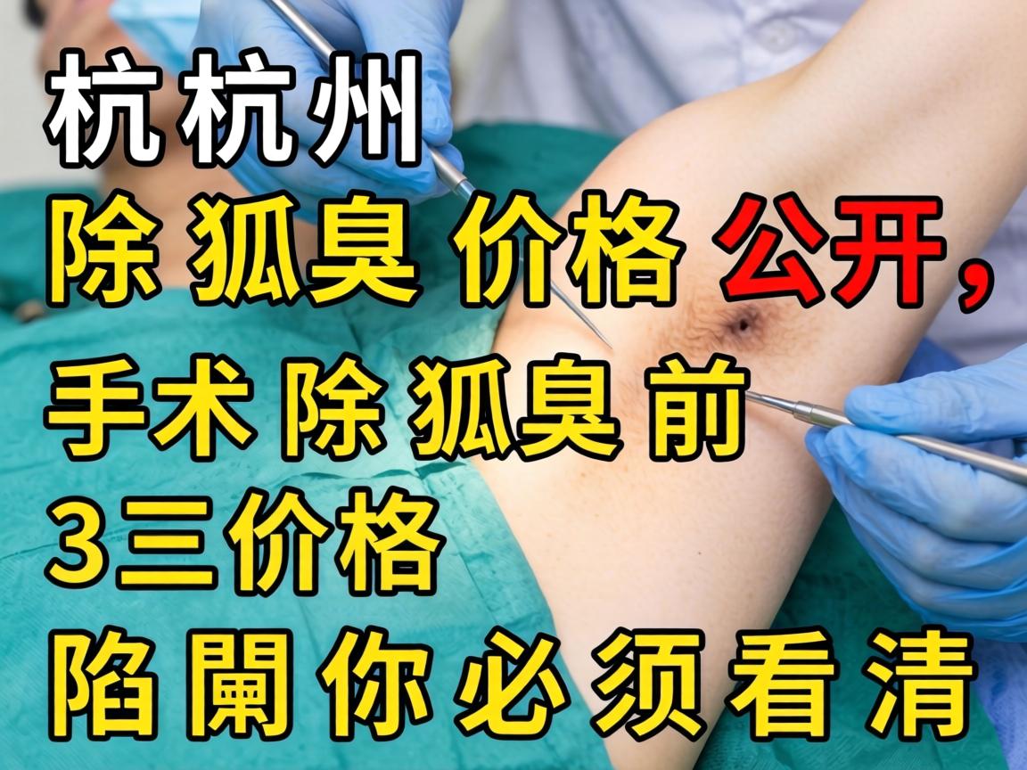 杭州手术除狐臭价格公开，手术除狐臭前，这3个价格陷阱你必须看清