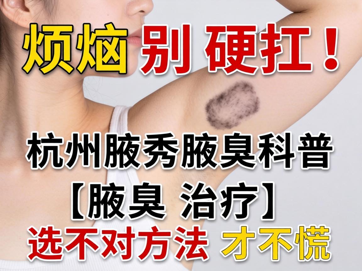 腋臭烦恼别硬扛！杭州腋秀腋臭科普，腋臭治疗，选对方法才不慌