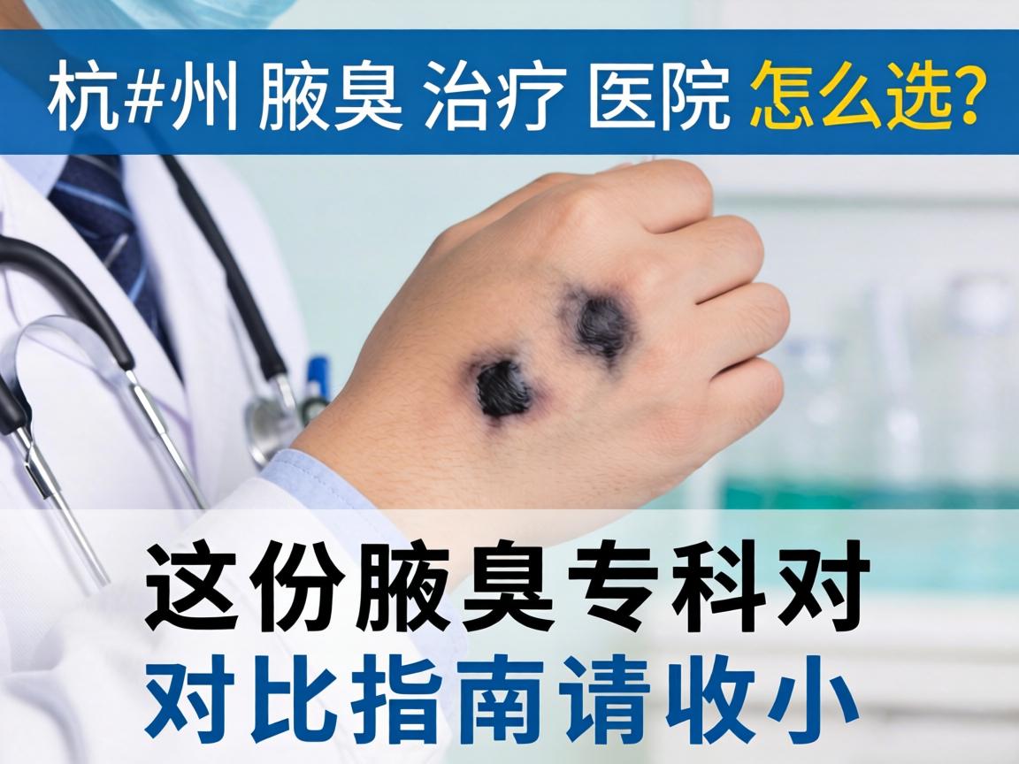 杭州腋臭治疗医院怎么选？这份腋臭专科对比指南请收好